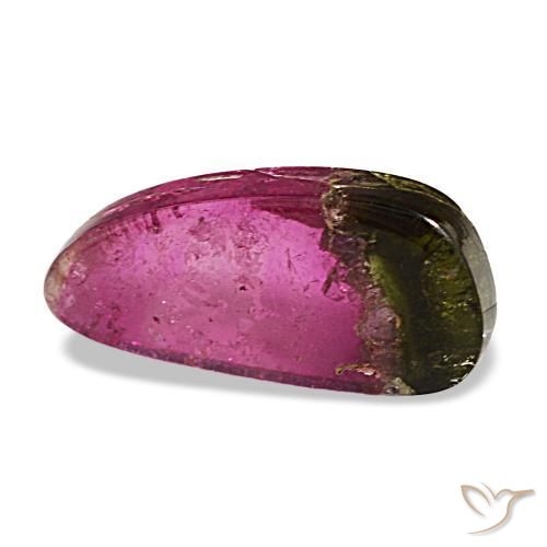 Tormalina naturale multicolore da 4,39 ct, forma fantasia, trasparente
