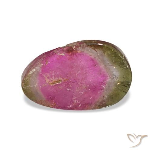 Tormalina naturale multicolore da 2,98 ct, forma fantasia, trasparente