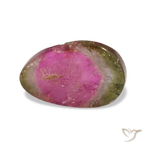 Tormalina naturale multicolore da 2,98 ct, forma fantasia, trasparente