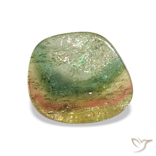 Tormalina naturale multicolore da 1,83 ct, forma fantasia, trasparente