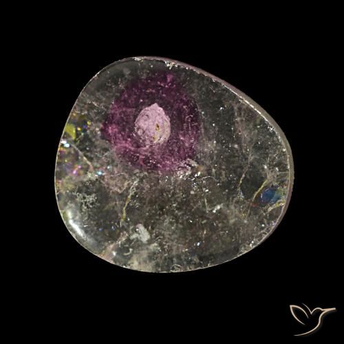 Tormalina naturale multicolore da 4,50 ct, forma fantasia, trasparente
