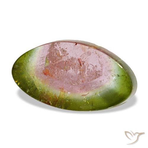 Tormalina naturale multicolore da 3,34 ct, forma fantasia, trasparente