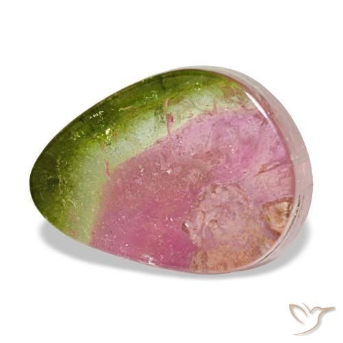Tormalina naturale multicolore da 2,92 ct, forma fantasia, trasparente