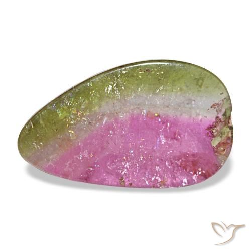 Tormalina naturale multicolore da 1,72 ct, forma fantasia, trasparente