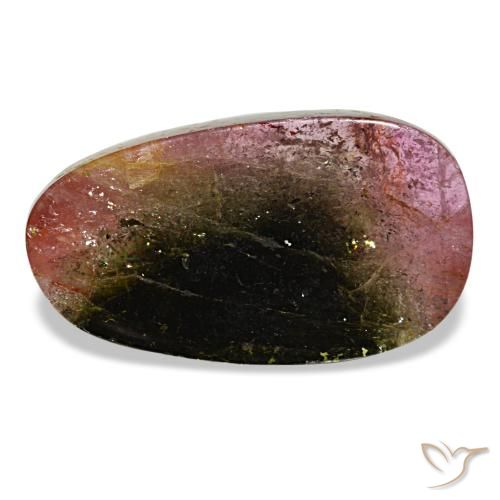 Tormalina naturale multicolore da 7,12 ct, forma fantasia, trasparente