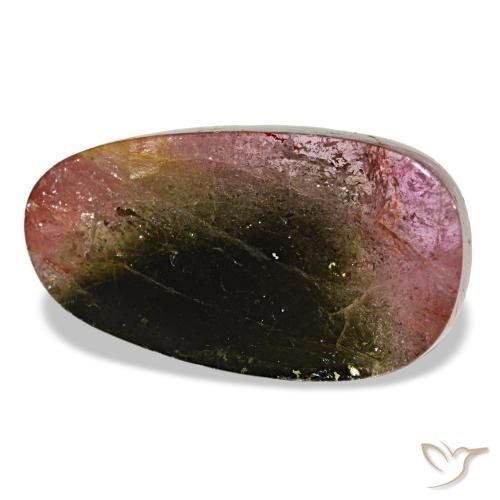 Tormalina naturale multicolore da 7,12 ct, forma fantasia, trasparente