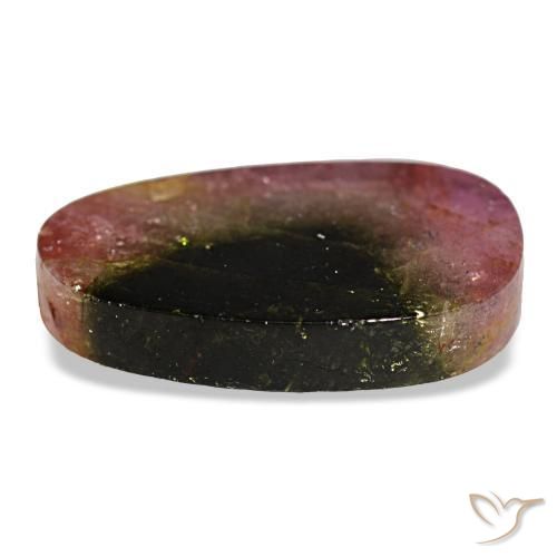 Tormalina naturale multicolore da 7,12 ct, forma fantasia, trasparente
