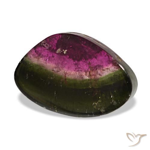 Tormalina naturale multicolore da 2,31 ct, forma fantasia, trasparente