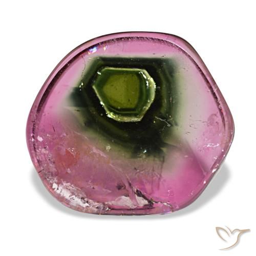 Tormalina naturale multicolore da 4,77 ct, forma fantasia, trasparente