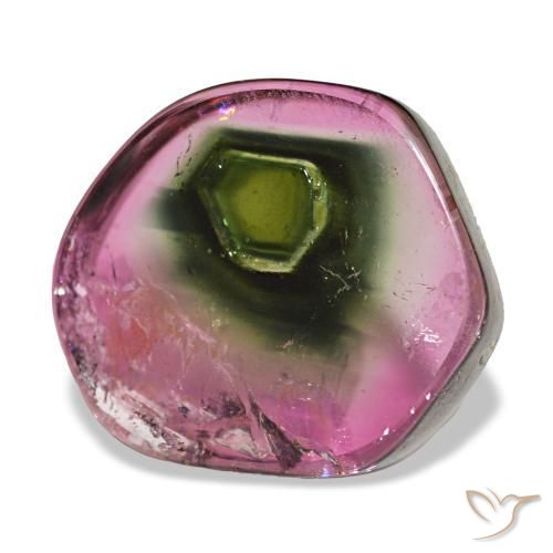 Tormalina naturale multicolore da 4,77 ct, forma fantasia, trasparente