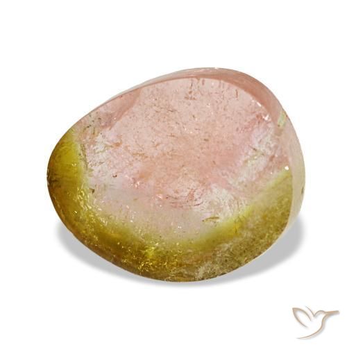 Tormalina naturale bicolore da 3,09 ct, forma fantasia, trasparente