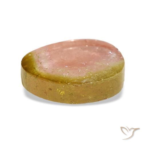 Tormalina naturale bicolore da 3,09 ct, forma fantasia, trasparente