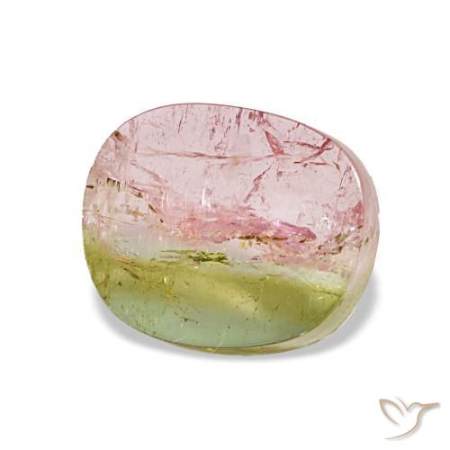 Tormalina naturale multicolore da 2,52 ct, forma fantasia, trasparente