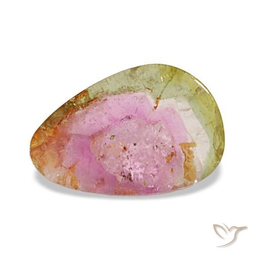 3.66ct multicolore tormalina, fantasia, trasparente