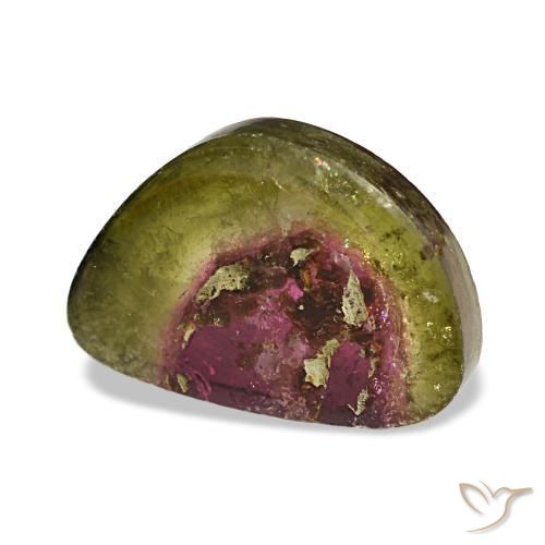 Tormalina naturale multicolore da 4,38 ct, forma fantasia, trasparente
