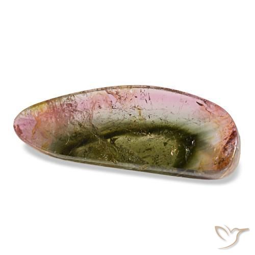 Tormalina naturale multicolore da 10,58 ct, forma fantasia, trasparente