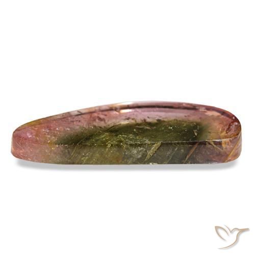 Tormalina naturale multicolore da 10,58 ct, forma fantasia, trasparente