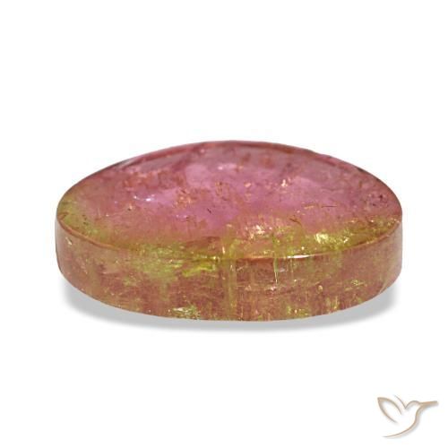 Tormalina naturale bicolore da 3,20 ct, forma fantasia, trasparente