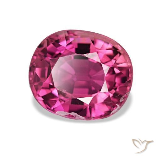 Tormalina naturale rosa da 1,95 ct, taglio ovale, SI