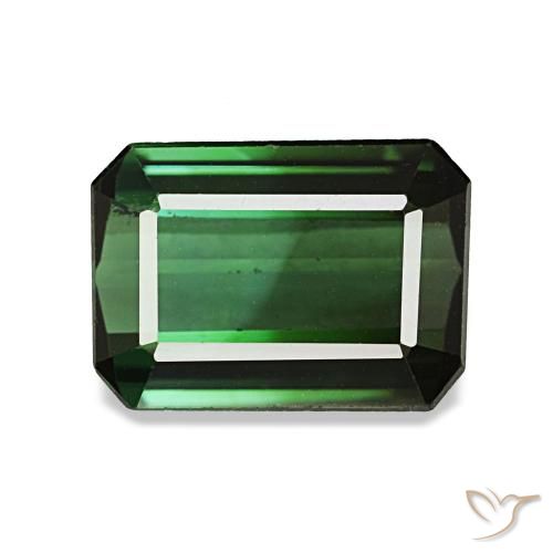 Tormalina naturale verde da 1,42 ct, taglio smeraldo, VVS-VS