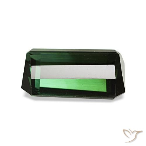 Tormalina naturale verde da 1,42 ct, taglio smeraldo, VVS-VS
