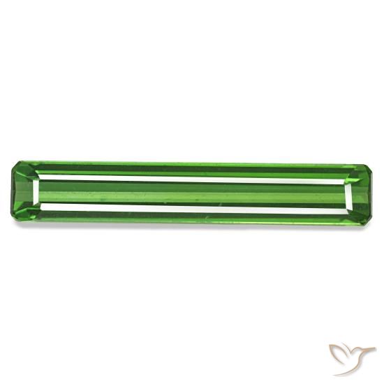 Tormalina naturale verde da 1,67 ct, taglio smeraldo, VVS-VS