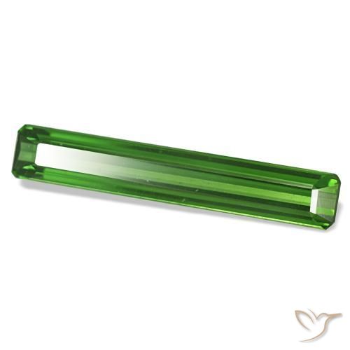 Tormalina naturale verde da 1,67 ct, taglio smeraldo, VVS-VS