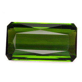 Tormalina naturale verde da 9,80 ct, taglio smeraldo, VVS-VS