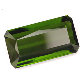 Tormalina naturale verde da 9,80 ct, taglio smeraldo, VVS-VS