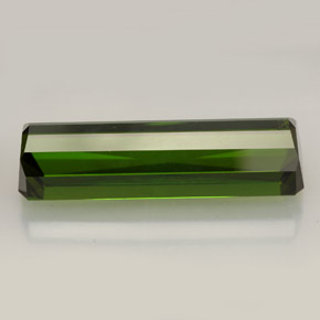Tormalina naturale verde da 13,18 ct, taglio smeraldo, VVS