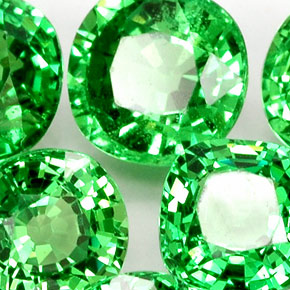 Granato tsavorite naturale verde da  ct, taglio a cuscino, VS