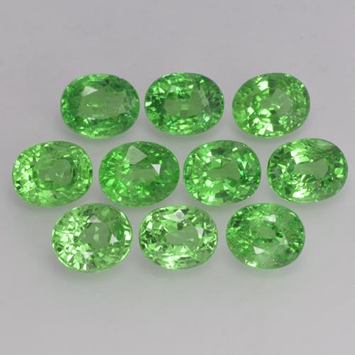 Granato tsavorite naturale verde da 4,07 ct, taglio ovale, VS