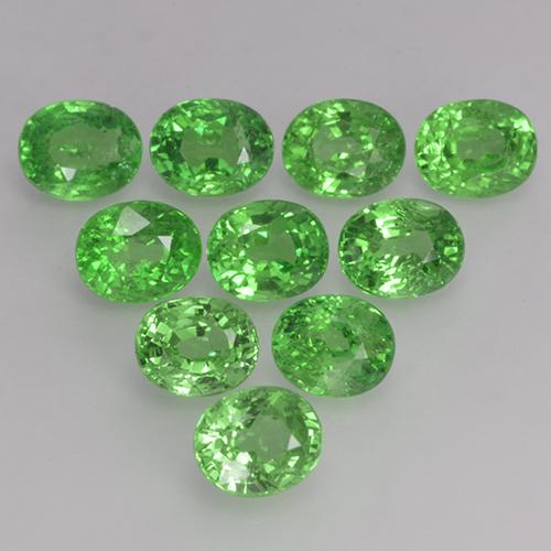 Granato tsavorite naturale verde da 4,07 ct, taglio ovale, VS