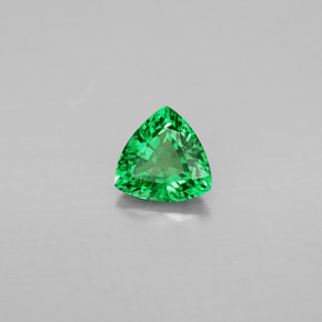Granato tsavorite naturale verde da 0,67 ct, trillion, VS