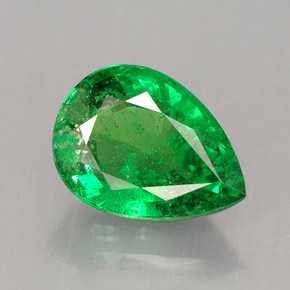 Granato tsavorite naturale verde da 2,06 ct, taglio a pera, SI