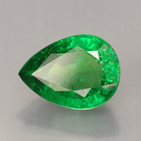 Granato tsavorite naturale verde da 2,06 ct, taglio a pera, SI