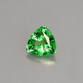 Granato tsavorite naturale verde da 0,63 ct, trillion, VS
