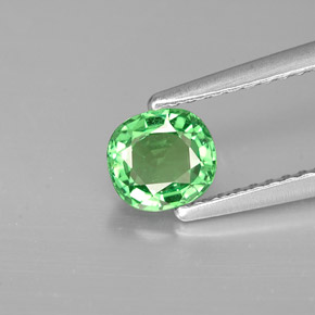 Granato tsavorite naturale verde da 0,64 ct, taglio a cuscino, VS