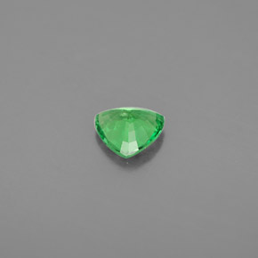 Granato tsavorite naturale verde da 0,57 ct, trillion, VS