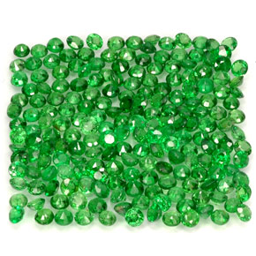 Granato tsavorite naturale verde da  ct, taglio rotondo, VVS