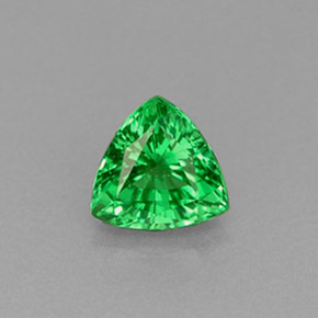 Granato tsavorite naturale verde da 0,55 ct, trillion, VS