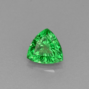 Granato tsavorite naturale verde da 0,55 ct, trillion, VS