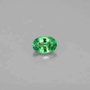 Granato Tsavorite Cromo verde naturale da 0.56 ct, Taglio ovale, VS
