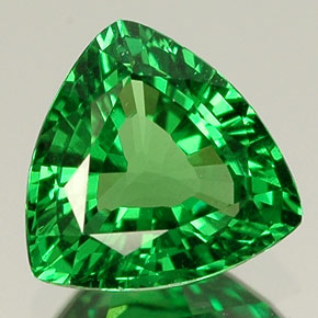 Granato Tsavorite Verde chiaro naturale da 1.05 ct, Taglio trillion, VS