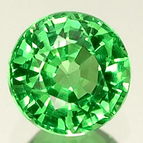 Granato Tsavorite Verde chiaro naturale da 0.39 ct, Taglio rotondo, VVS-VS