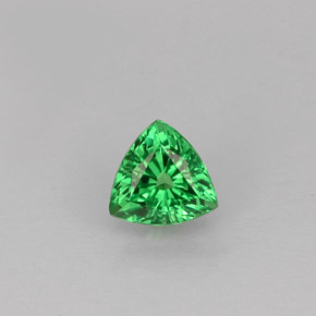 Granato tsavorite naturale verde da 0,41 ct, trillion, VS