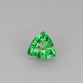 Granato tsavorite naturale verde da 0,41 ct, trillion, VS