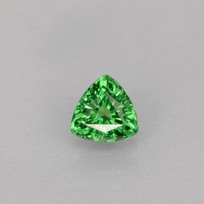 Granato tsavorite naturale verde da 0,40 ct, trillion, VS
