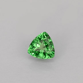 Granato tsavorite naturale verde da 0,40 ct, trillion, VS