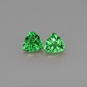Granato tsavorite naturale verde da  ct, trillion, VS